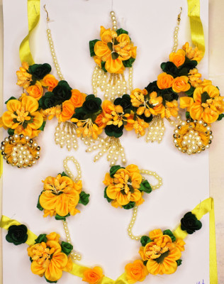 ALL DAY 365 Fabric Yellow, Green Jewellery Set(Pack of 1)