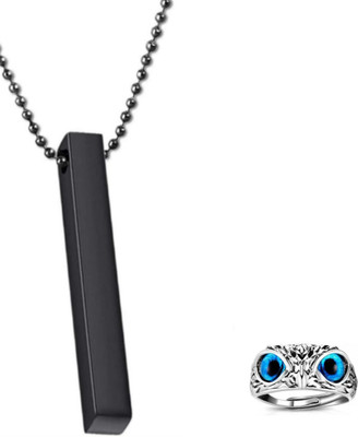 Vipunj Alloy, Stainless Steel Sterling Silver Black, Silver Jewellery Set(Pack of 2)