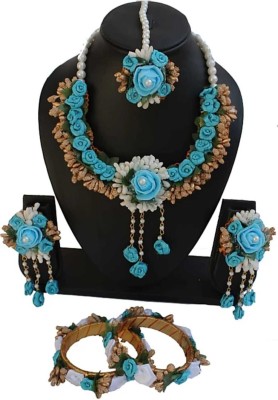 BHAVYUR ART & CRAFT Fabric Blue Jewellery Set(Pack of 1)