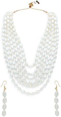 Oomph Plastic Gold-plated White, Gold Jewellery Set(Pack of 2)