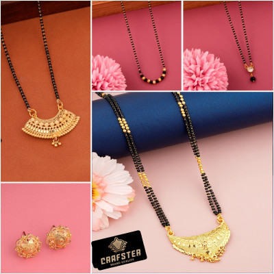 CRAFTSTER Brass, Alloy Gold-plated Multicolor Jewellery Set(Pack of 5)