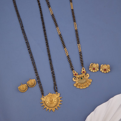 suvarn palace Alloy Gold Jewellery Set(Pack of 4)