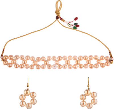 CATALYST Crystal Gold-plated Rose Gold Jewellery Set(Pack of 1)