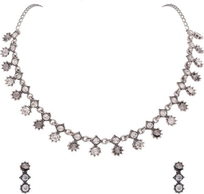 brado jewellery Brass Silver Silver, Grey, White Jewellery Set(Pack of 1)