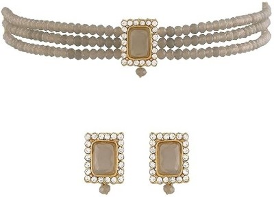 CATALYST Alloy Gold-plated Grey Jewellery Set(Pack of 1)