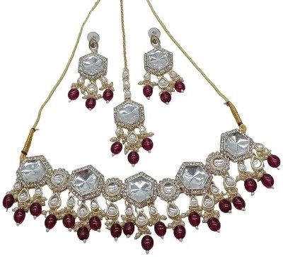 catalyst venture Alloy Copper Maroon, White Jewellery Set(Pack of 1)