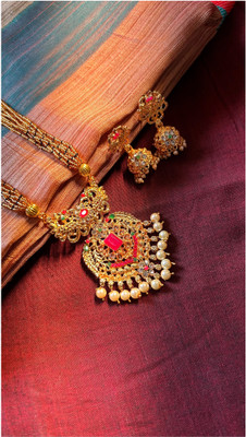 HT Creation Brass, Alloy Gold-plated Gold, Multicolor Jewellery Set(Pack of 1)