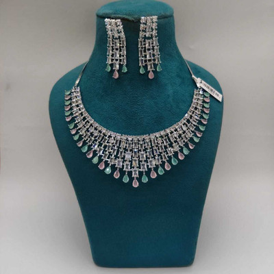 jyotigarments Brass Silver, Multicolor Jewellery Set(Pack of 1)