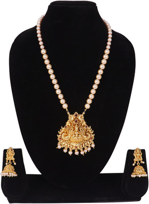 Swarajshop Alloy Gold-plated White Jewellery Set(Pack of 3)