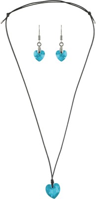 Jewelgenics Crystal Enamel Blue Jewellery Set(Pack of 1)