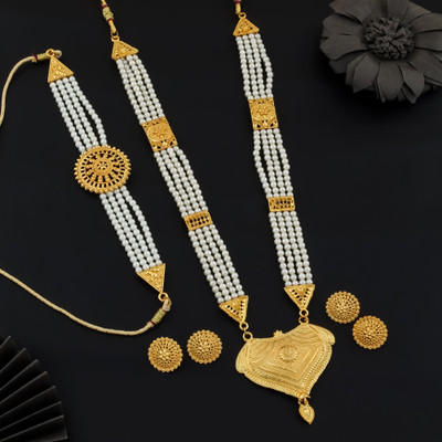 PARTICIAO Alloy Gold-plated Gold Jewellery Set(Pack of 2)