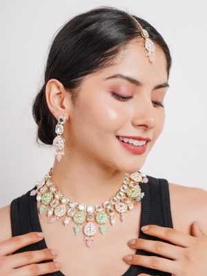 Divisha Alloy Gold-plated Multicolor Jewellery Set(Pack of 1)