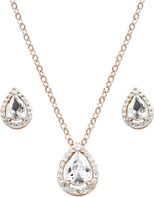 Zarkan Sterling Silver Rhodium Silver Jewellery Set(Pack of 1)