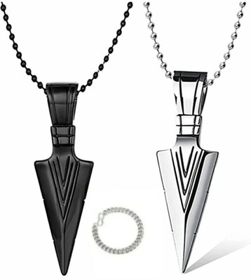 MAATRCHAAYA Alloy, Stainless Steel Titanium, Sterling Silver, Silver Silver, Black Jewellery Set(Pack of 3)