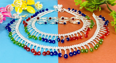 SONU SELECT Alloy Silver Silver Jewellery Set(Pack of 6)