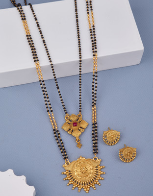 BELLADOR Alloy Gold-plated Multicolor Jewellery Set(Pack of 2)