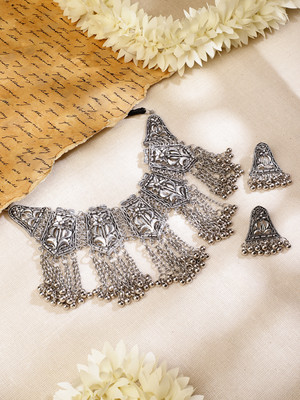 RUBANS Brass Silver Silver Jewellery Set(Pack of 3)