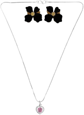 SRK Fashions Alloy Pink, Black Jewellery Set(Pack of 1)