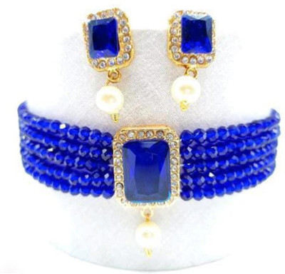 house of common Alloy Blue Jewellery Set(Pack of 1)