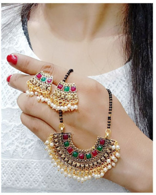 SHIVANYA Alloy Gold-plated Multicolor Jewellery Set(Pack of 1)