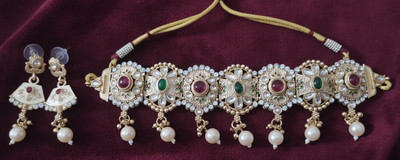 SHIVAM COLLECTION Alloy Gold-plated Gold Jewellery Set(Pack of 3)