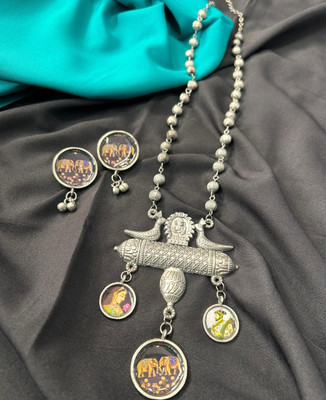 FASHION HOUSE Brass Silver, Multicolor Jewellery Set(Pack of 1)