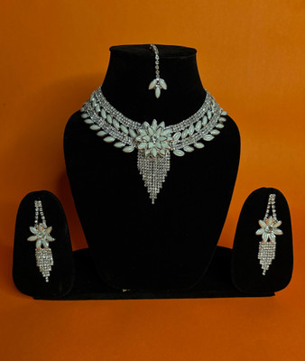 ATHARV ENTERPRISE Alloy Silver Jewellery Set(Pack of 1)