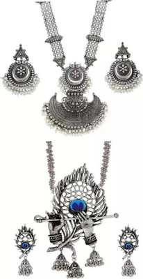 ZUKHRUF Alloy Sterling Silver Blue, White, Silver Jewellery Set(Pack of 2)