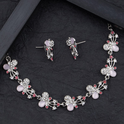 SPARGZ Alloy Silver Multicolor Jewellery Set(Pack of 1)
