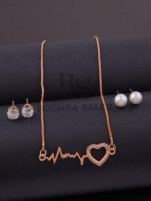 BOGHRA SALES Brass, Silver, Alloy Gold-plated, Silver, Rhodium Gold, Silver, White, Rose Gold Jewellery Set(Pack of 1)