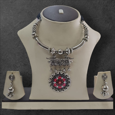 Reva Store Brass Silver Silver Jewellery Set(Pack of 2)