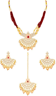 YELLOW CHIMES Brass Multicolor Jewellery Set(Pack of 4)