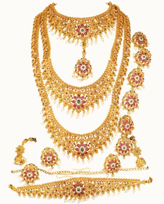 Nagneshi Art Alloy Gold-plated Multicolor Jewellery Set(Pack of 1)