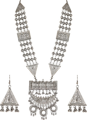 COSMODUST Oxidised Silver Black Jewellery Set(Pack of 1)