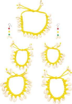 QRIXLOOM Shell Yellow Jewellery Set(Pack of 1)