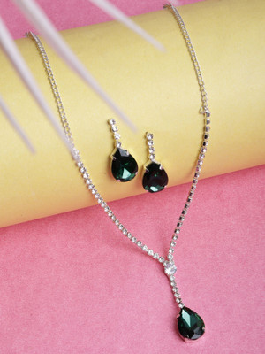 Shree Shyam Alloy Green Jewellery Set(Pack of 2)