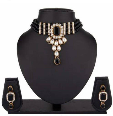 Antiquity Crafts Alloy Black Jewellery Set(Pack of 1)