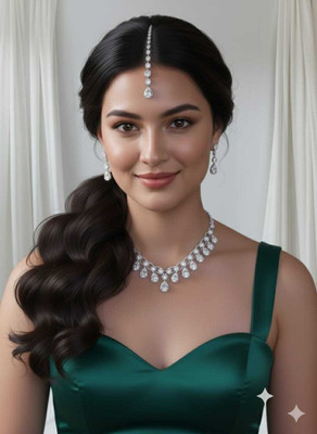 TWOLOVER Alloy White Jewellery Set(Pack of 1)