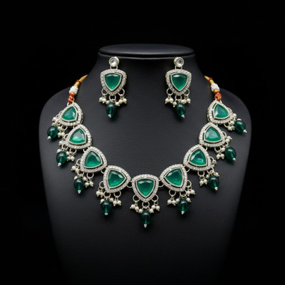 Rajasthankundan Alloy Gold-plated Multicolor Jewellery Set(Pack of 1)