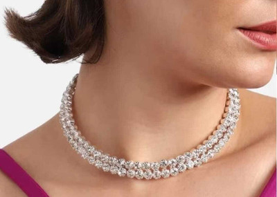 mohita collection Alloy Sterling Silver Silver Jewellery Set(Pack of 1)