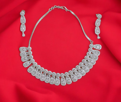 PSJ Metal, Alloy White, Silver Jewellery Set(Pack of 1)