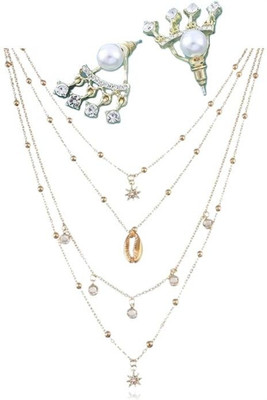 SKG Fashions Stone Gold, White Jewellery Set(Pack of 1)