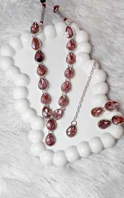 AKARISHIT Alloy Pink Jewellery Set(Pack of 1)
