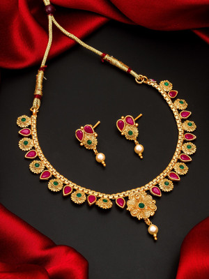AADITA Brass, Copper Copper Multicolor Jewellery Set(Pack of 1)