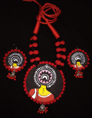 sakhicreation Fabric Multicolor Jewellery Set(Pack of 1)