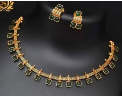 RAAJIS Copper Gold-plated Multicolor Jewellery Set(Pack of 1)