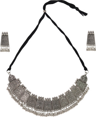 khannak Oxidised Silver Silver Jewellery Set(Pack of 1)