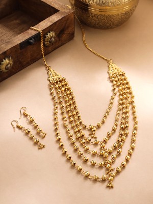 YELLOW CHIMES Metal Gold-plated Gold Jewellery Set(Pack of 3)