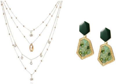 asthacollection Stone Gold, Green Jewellery Set(Pack of 1)