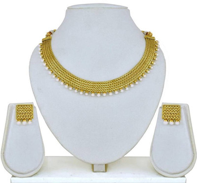 SUNDHA CREATION Alloy Gold-plated Gold Jewellery Set(Pack of 1)